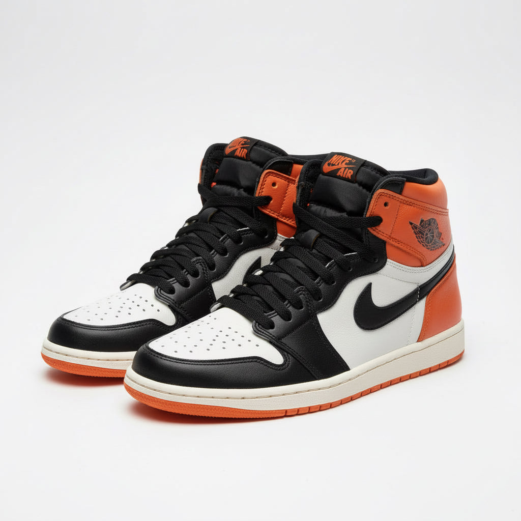 Nike Air Jordan 1 Mid (Black / White / Orange)