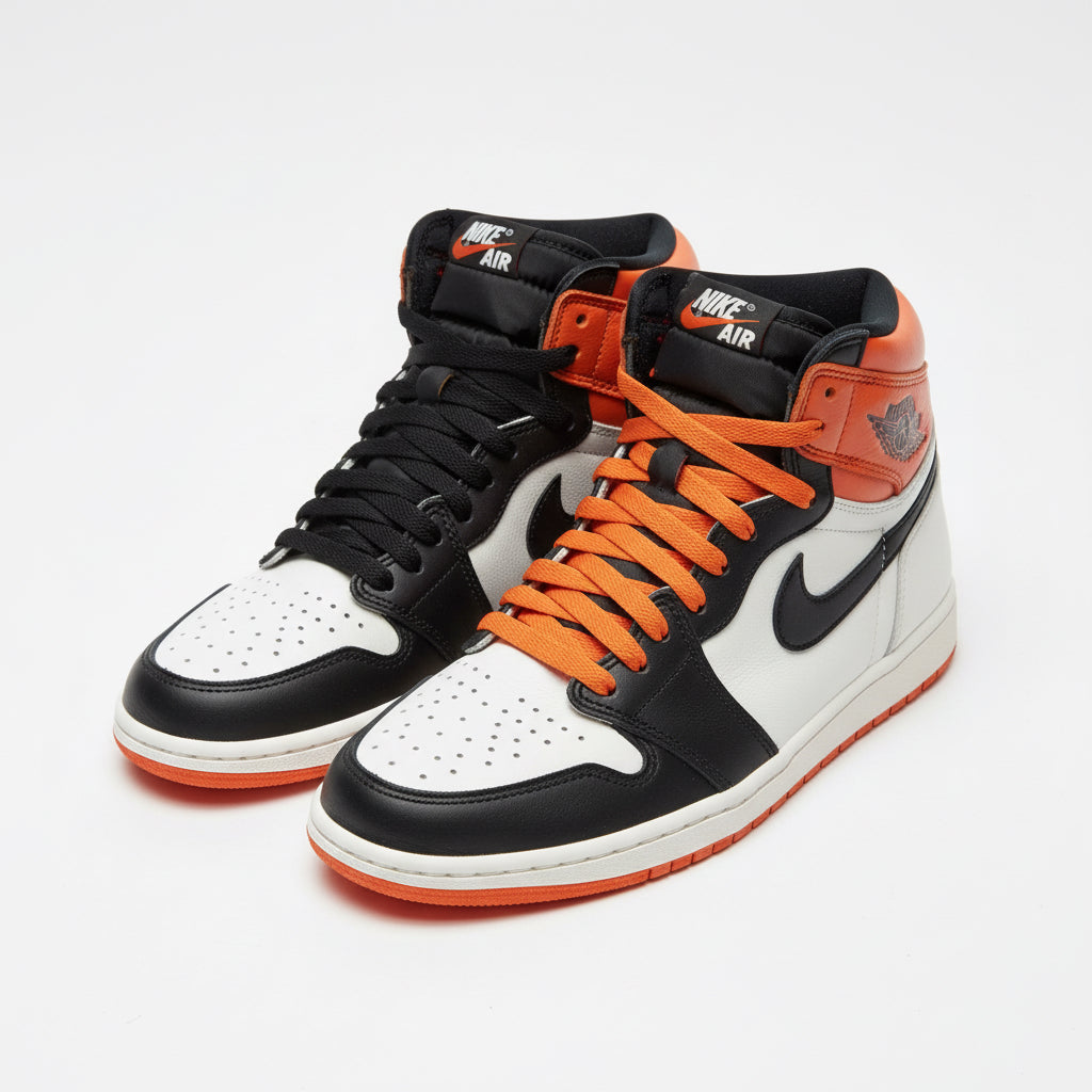 Nike Air Jordan 1 Mid (Black / White / Orange)