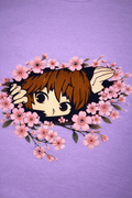 🌸 Blossom Peek Anime Tee – Soft Pink Kawaii Shirt 🌸