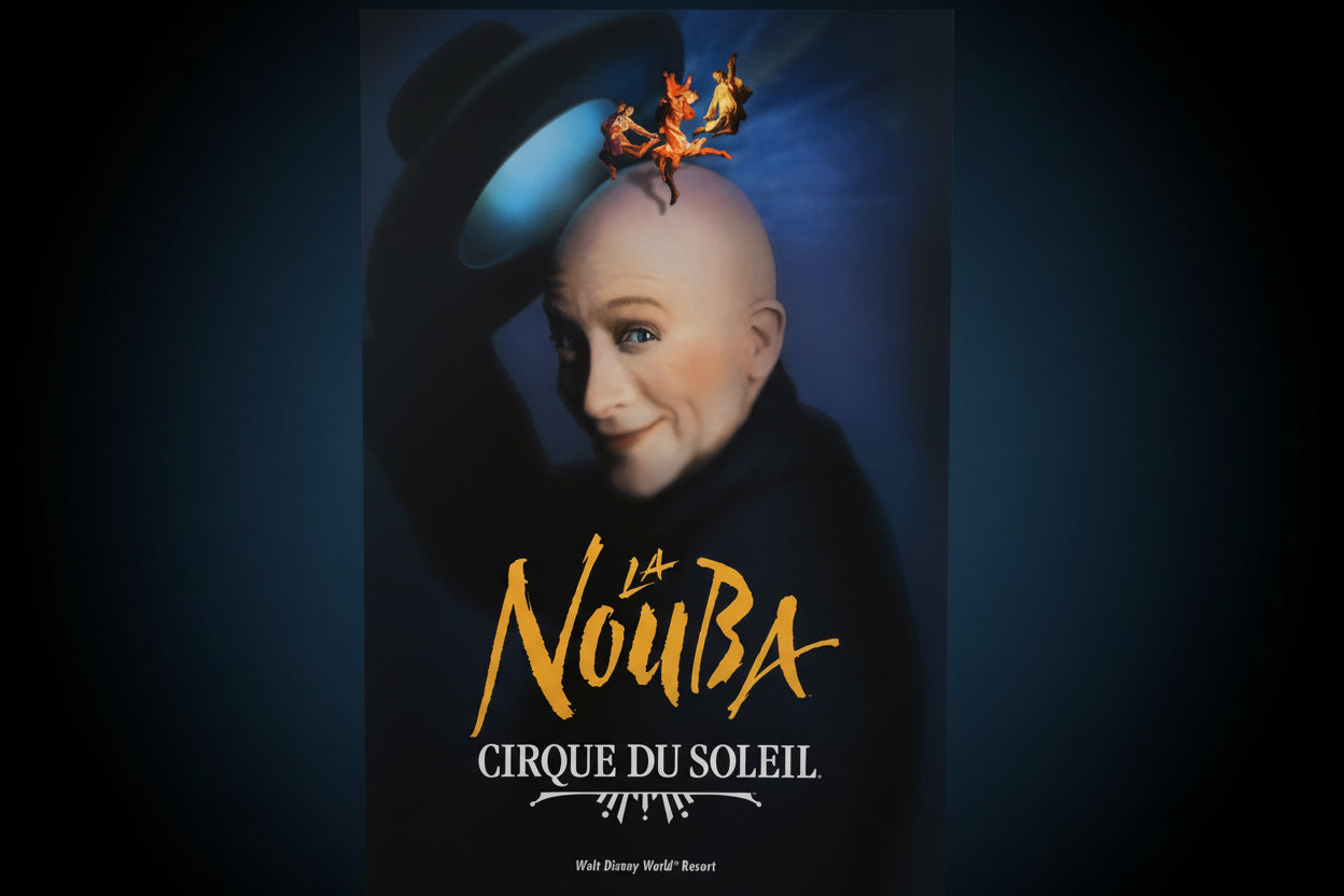 Original 1998 La Nouba Cirque du Soleil Poster Framed Walt Disney World Disney Rare