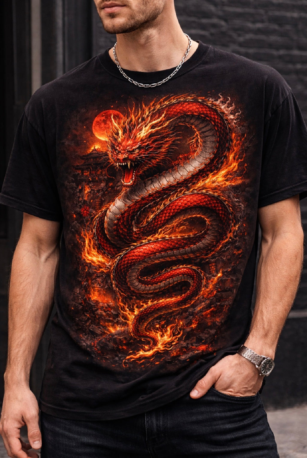 🔥 PREMIUM DRAGON GRAPHIC T-SHIRT – LIMITED STYLE DROP 🔥