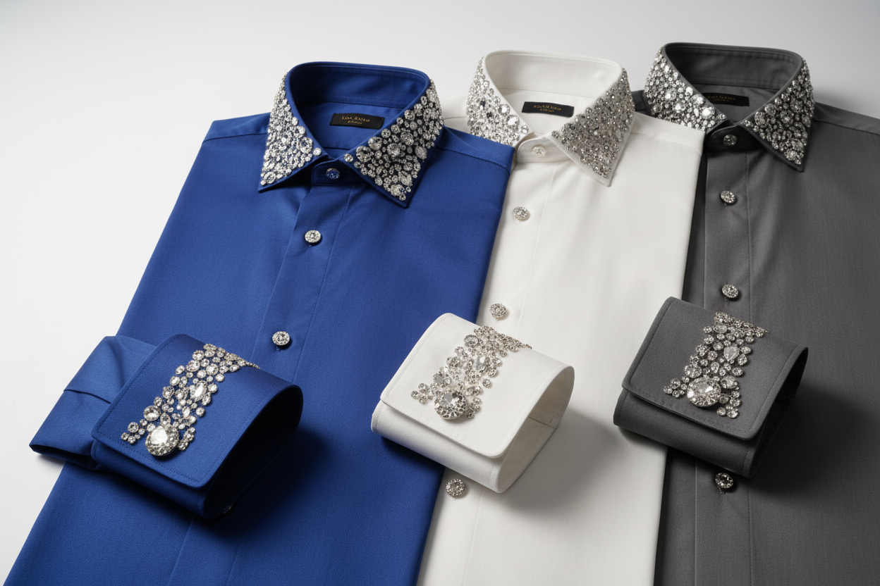 Sworvaski diamonds classy shirts